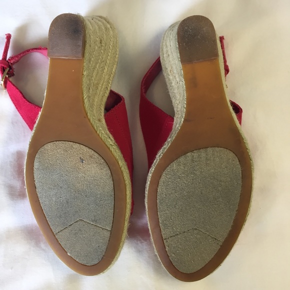 Coldwater Creek Summer Wedge Red Espadrilles - Picture 9 of 12